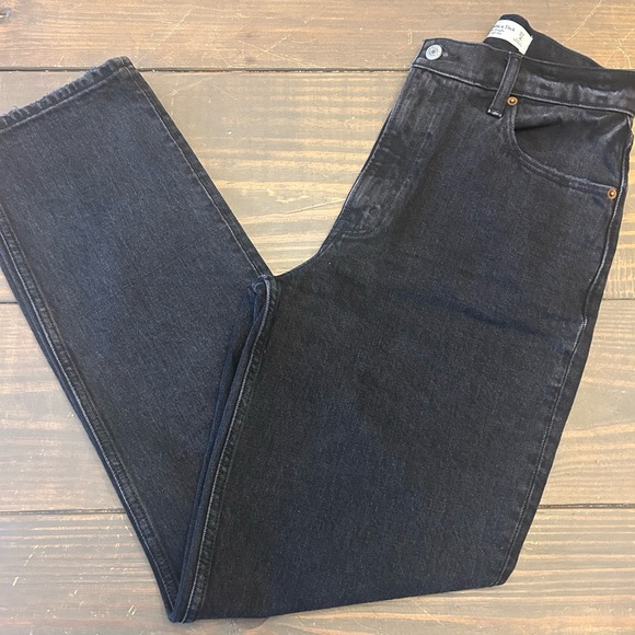 Abercrombie & Fitch Denim - Abercrombie & Fitch The '90s Straight Ultra High‎ Rise Jeans Womens 27 / 4 Black